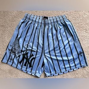 ASAP CULTURE MENS PINSTRIPE SHORTS